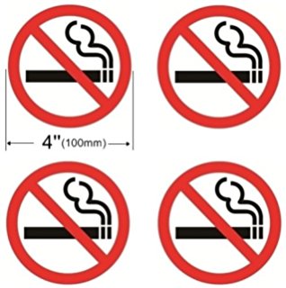 Amazon.com : ADVANTUS No Smoking Sign, 12 x 8 Inches, Red/White ...