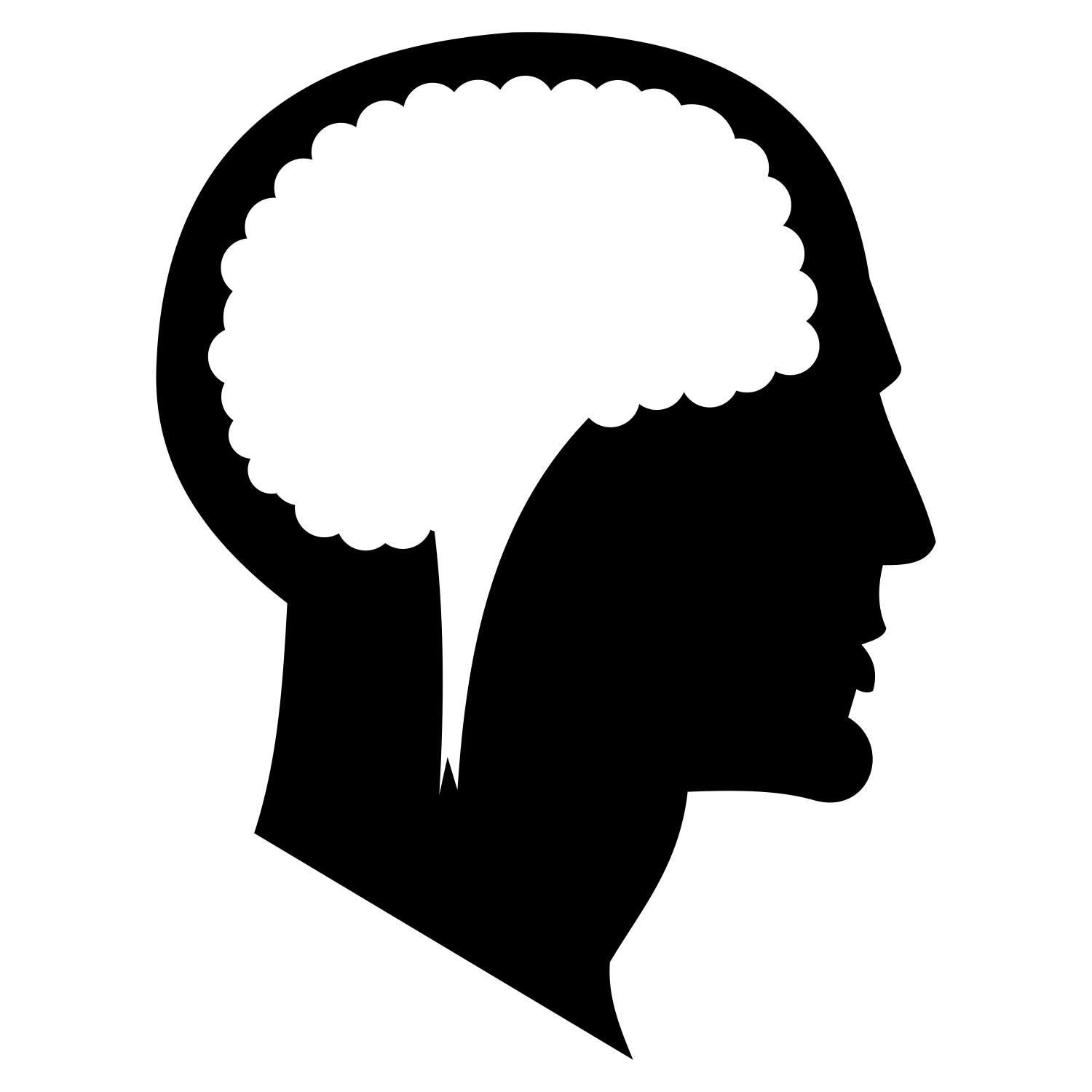 Vector for free use: Man's head silhouette
