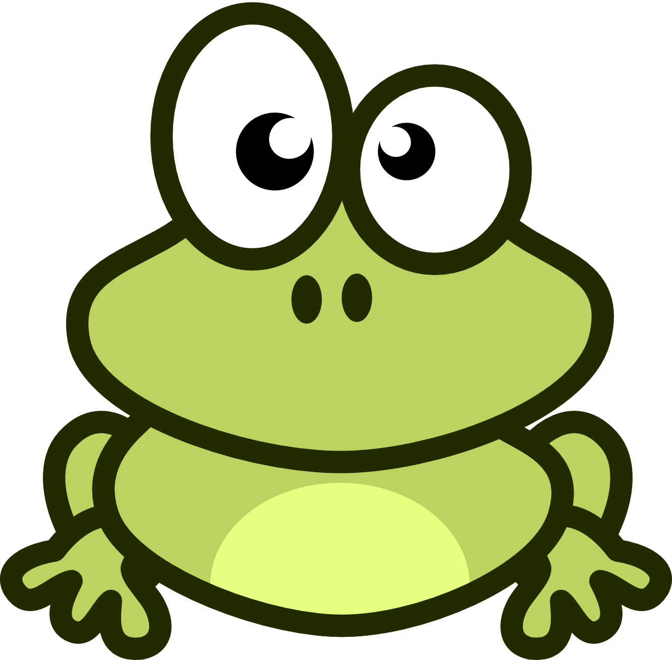 Frog math clipart