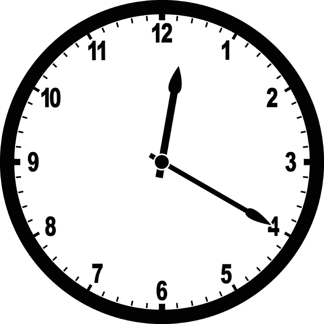 Clock 12:20 | ClipArt ETC