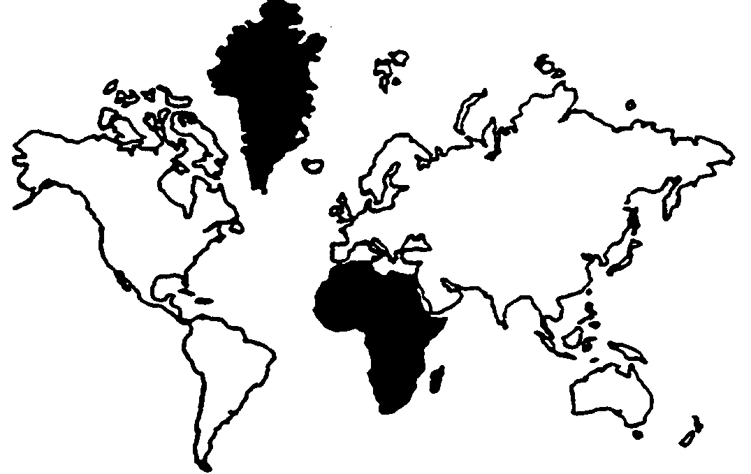 Map Of The World Black And White - ClipArt Best