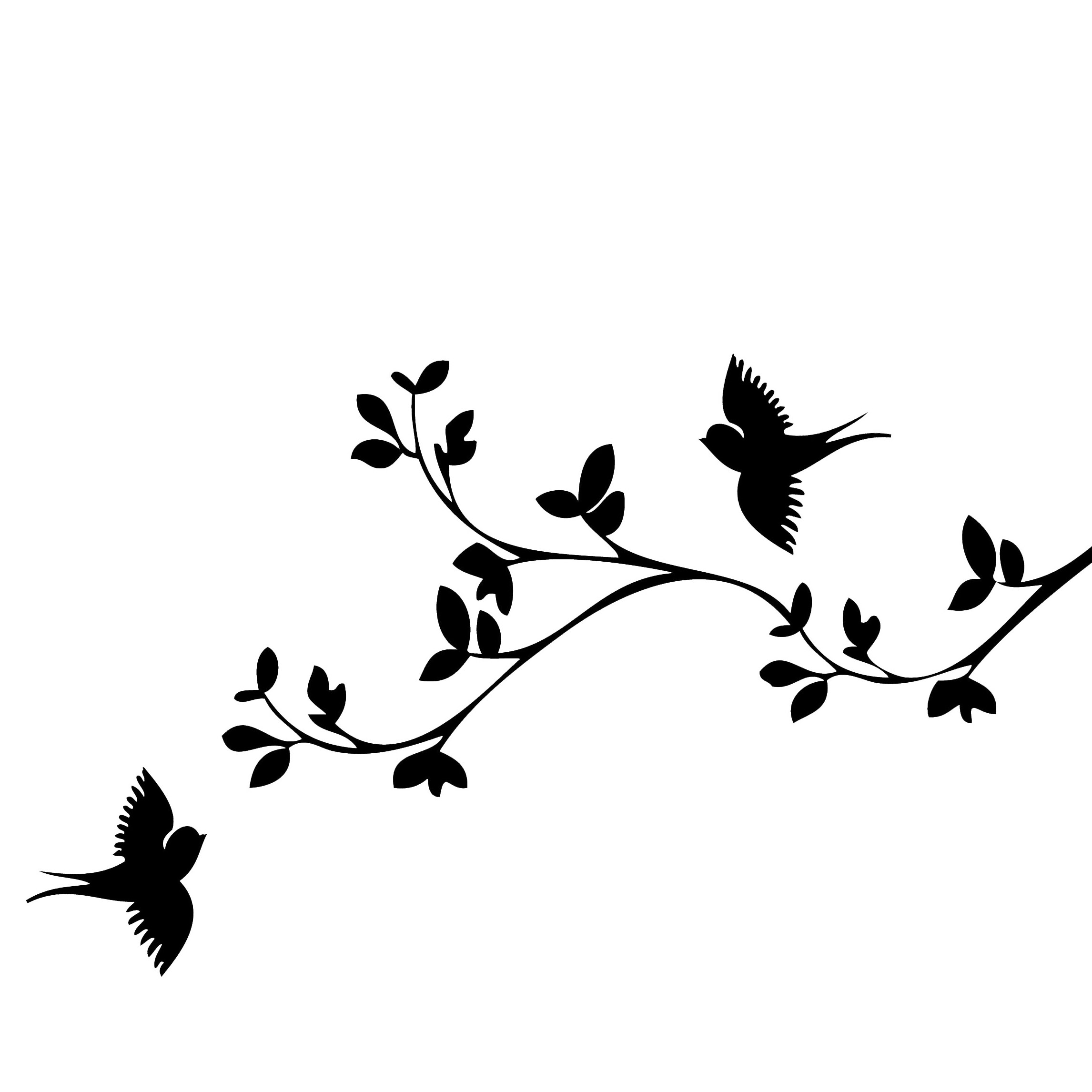 clipart tree branch silhouette - photo #23