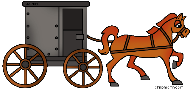 Horse carriage clipart