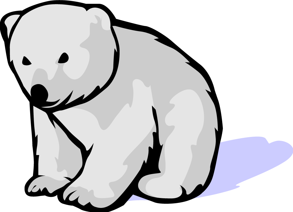Cartoon polar bear clipart