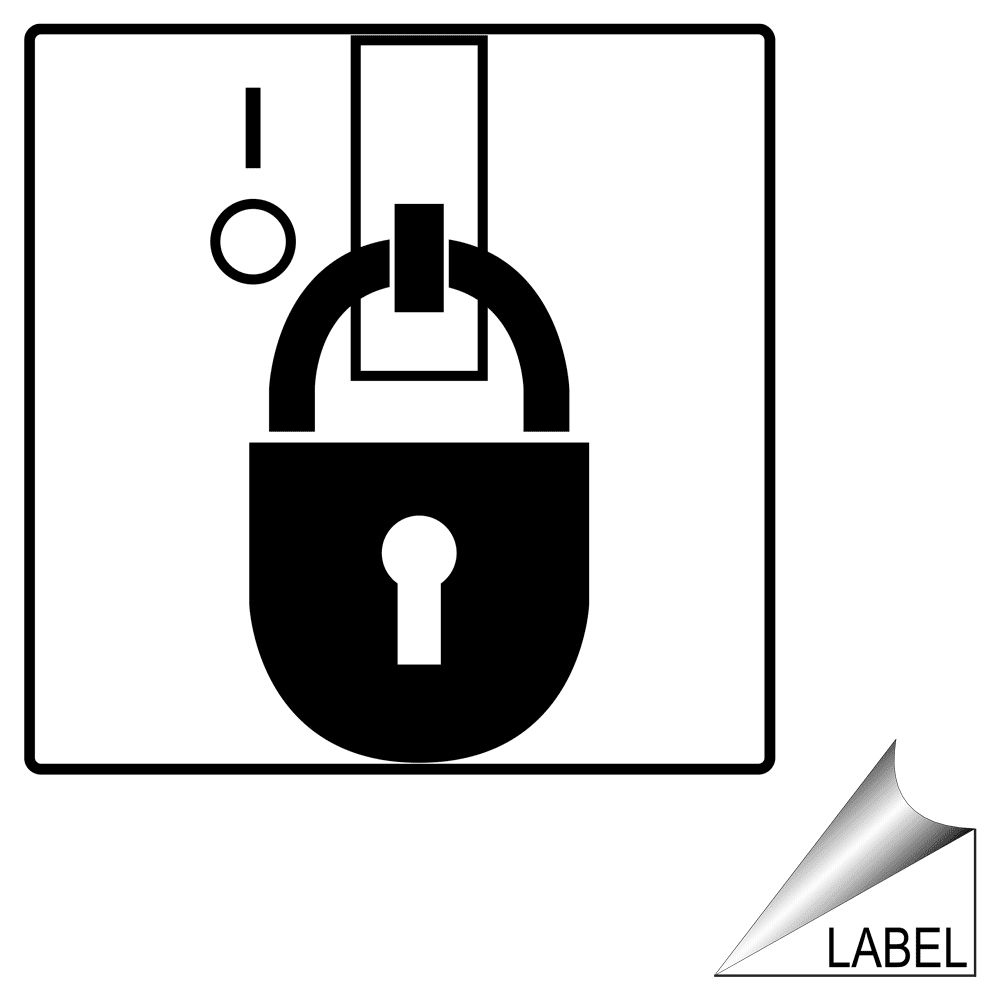 Electrical Lock Out Symbol Label LABEL-SYM-24-a-R Lockout Tagout