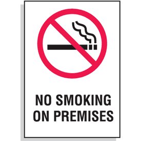 No Smoking On Premises Signs