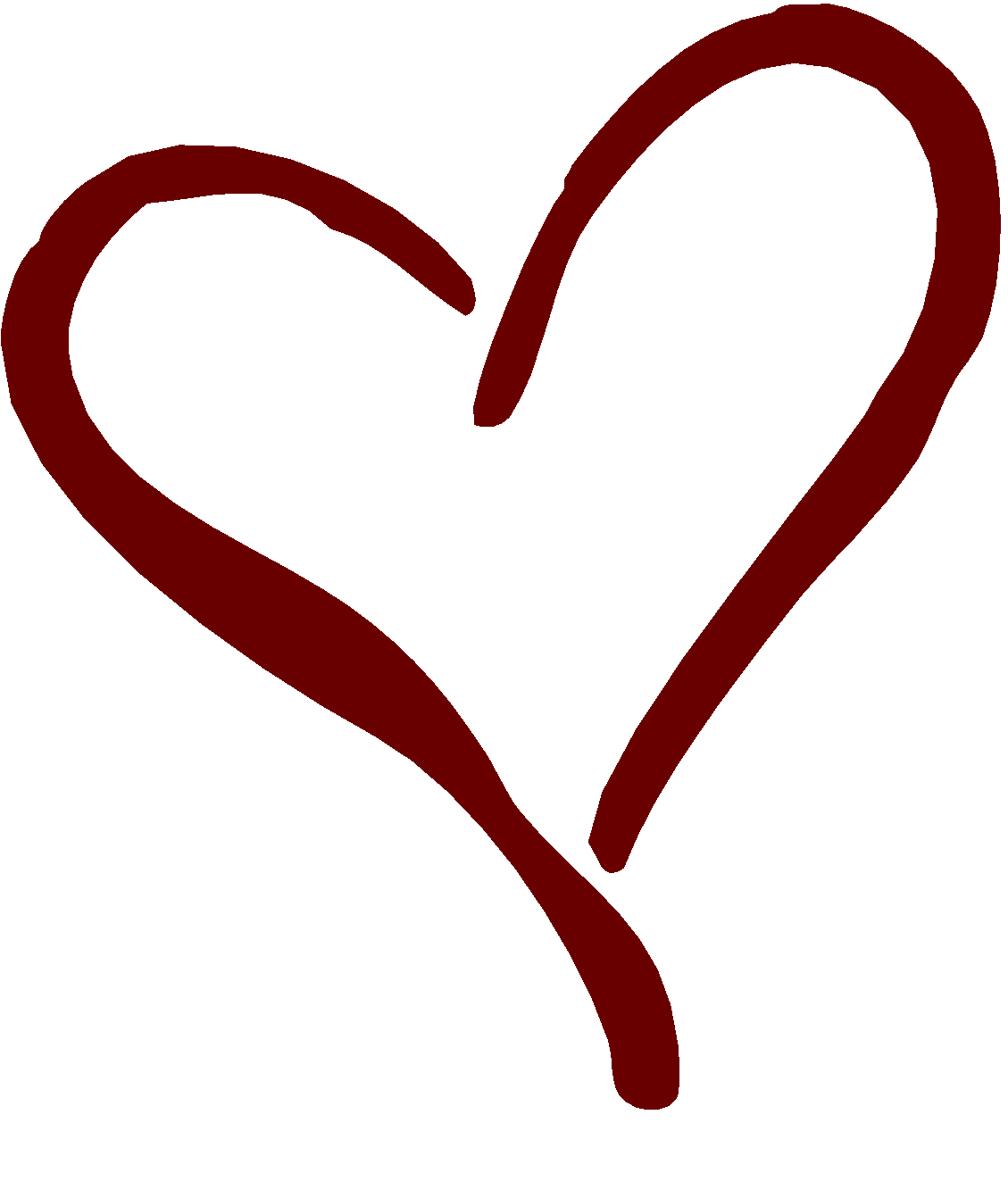 Fancy Heart Outline - ClipArt Best