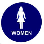 CA - Women Bathroom Signs - 12WN-SM: Percell Signs A frames and Signs