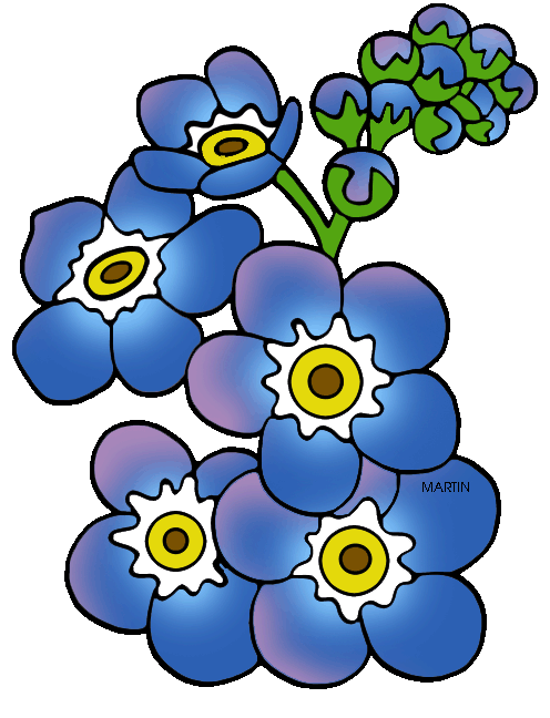 Free United States Clip Art by Phillip Martin, State Flower of ...