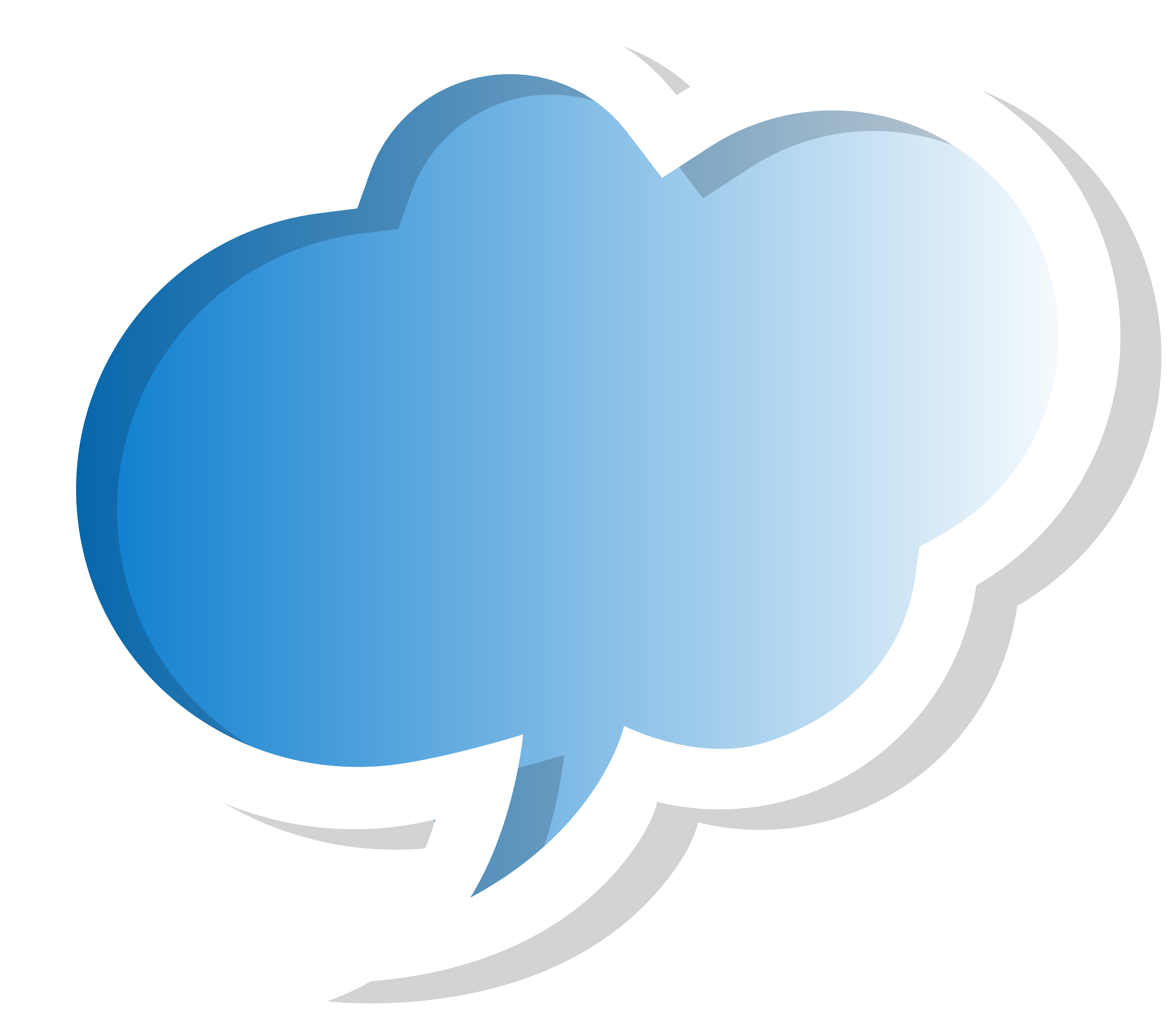 Bubble Speech Cloud Blue PNG Clip Art Image