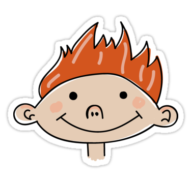 Ugly boy - cartoon face" Stickers by TinaGess | Redbubble