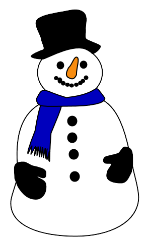 Cute snowman clipart free blue