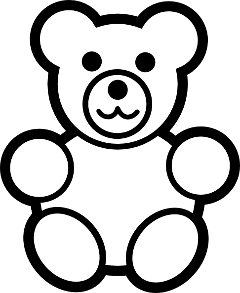 Clipart teddy bear outline