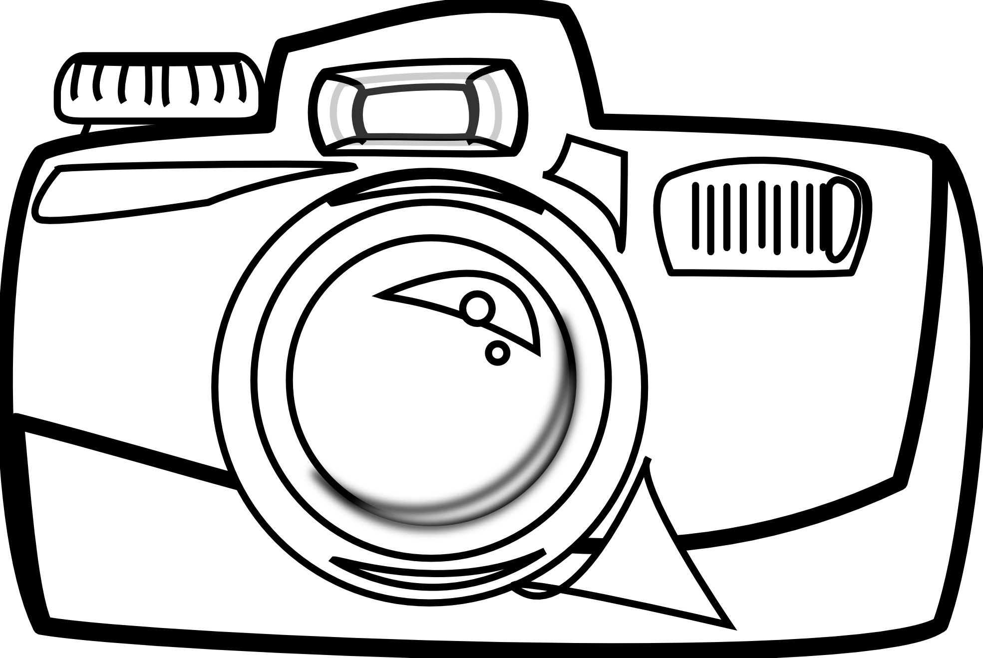 clipart of camera black and white - photo #13