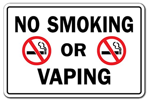 Amazon.com: NO SMOKING OR VAPING Business Sign drugs cigarettes ...