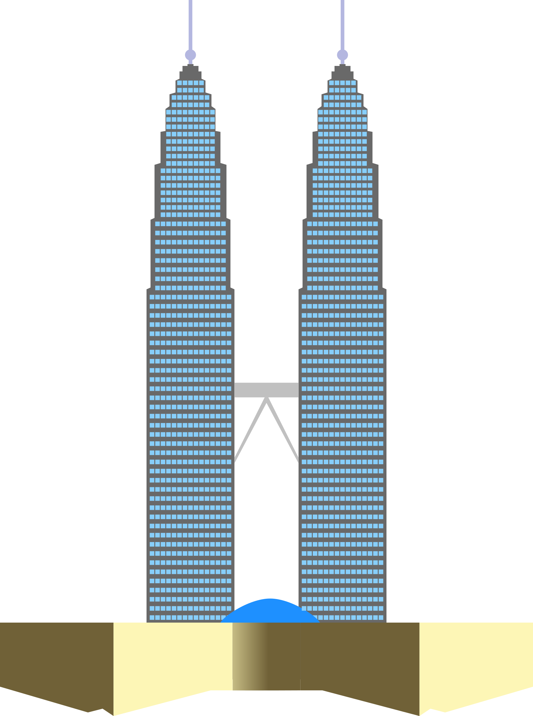 Twin towers clip art