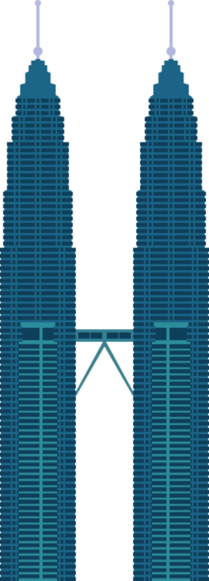 Petronas Twin Towers - vector Clip Art