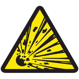 Warning Symbol Labels - Explosive Hazard | Seton Canada