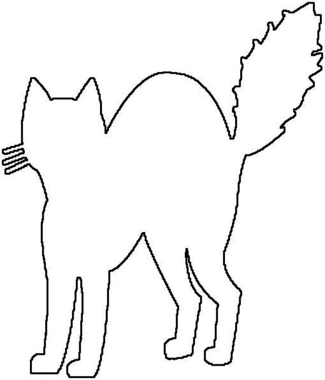 Halloween Cat Outline Clipart