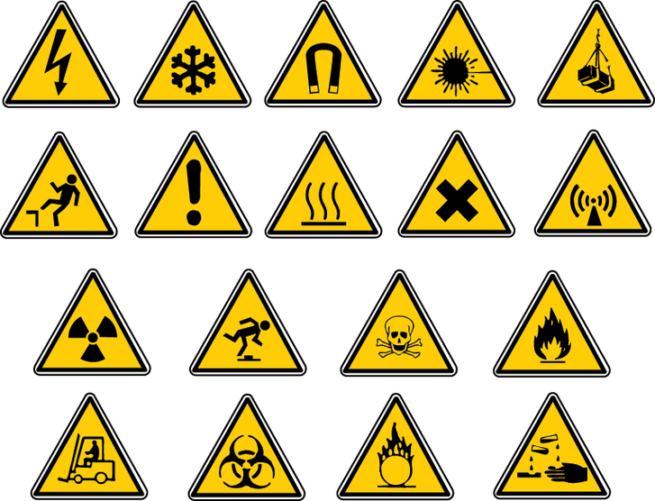 Workplace Hazard Signs Clipart - Free to use Clip Art Resource