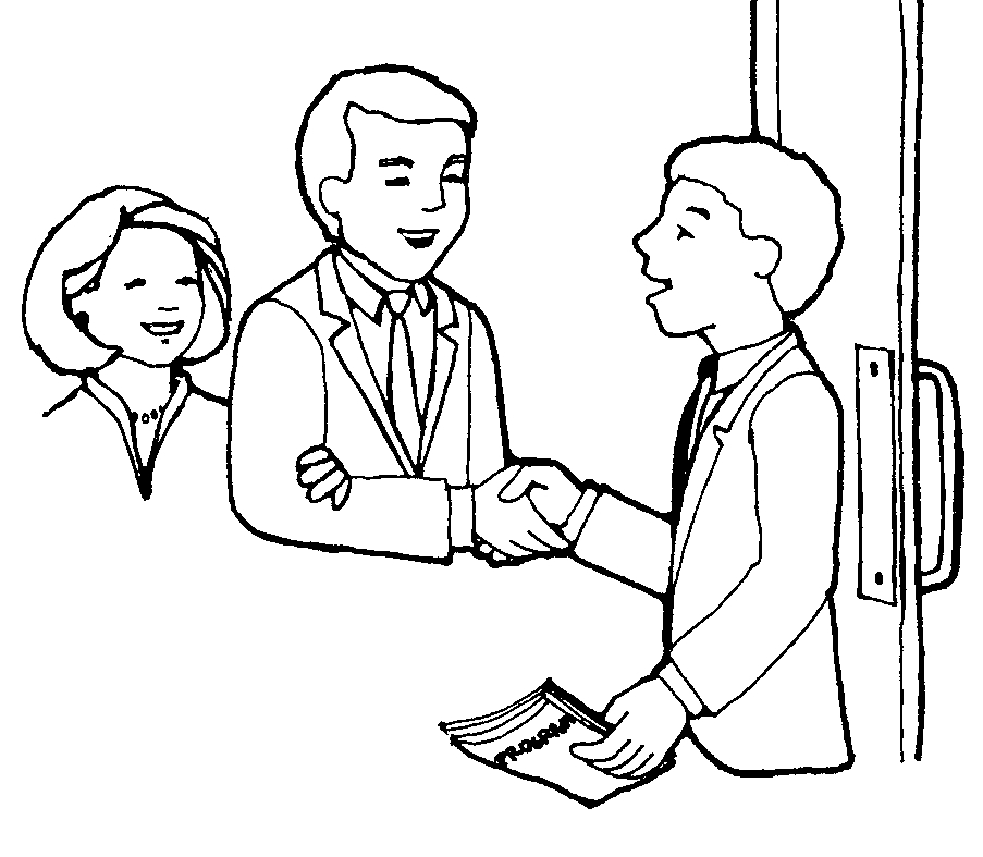 Black White Lds Missionary Clipart