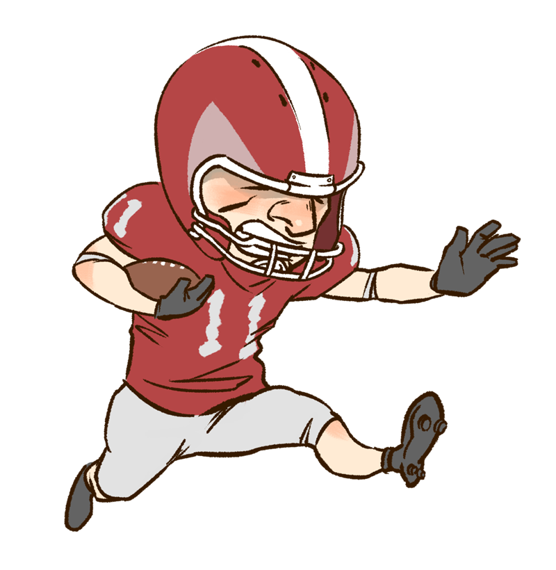 Playing American Football Clipart