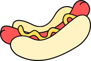 hotdog sandwich - vector Clip Art