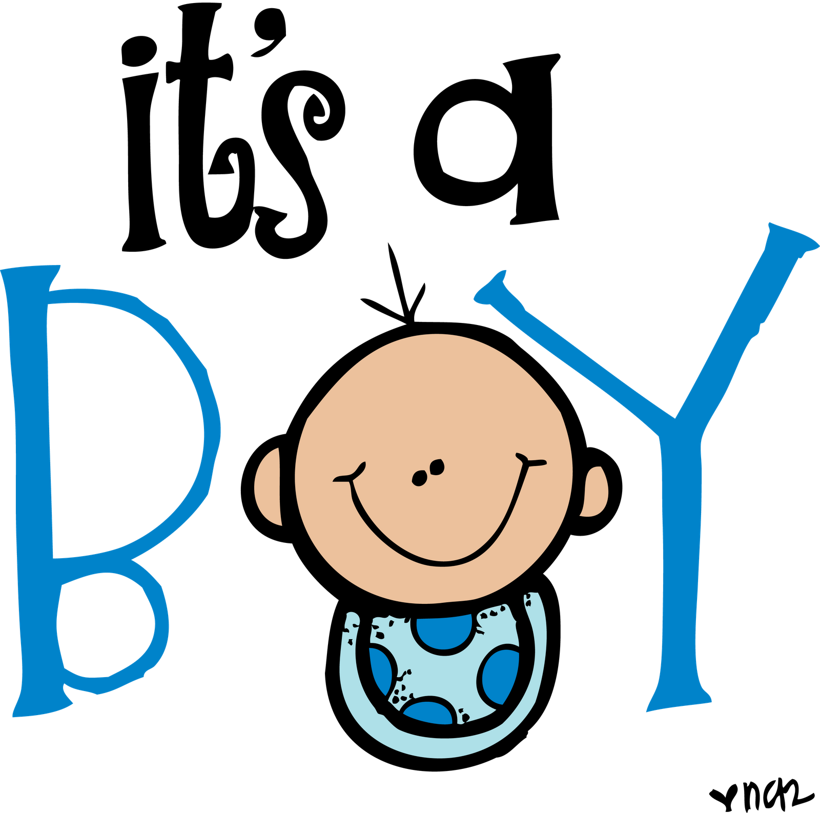 Its a boy animated clip art