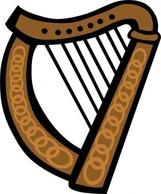 Celtic harp clipart