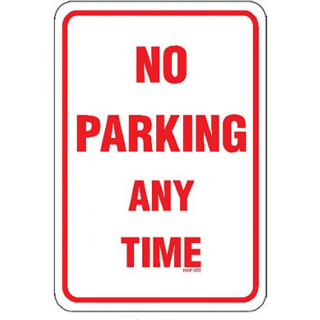 No Parking Any Time Sign | Barco Products