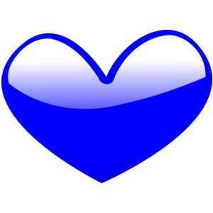 Heart clipart blue
