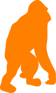 Orange Orangutan Clip Art - vector clip art online ...