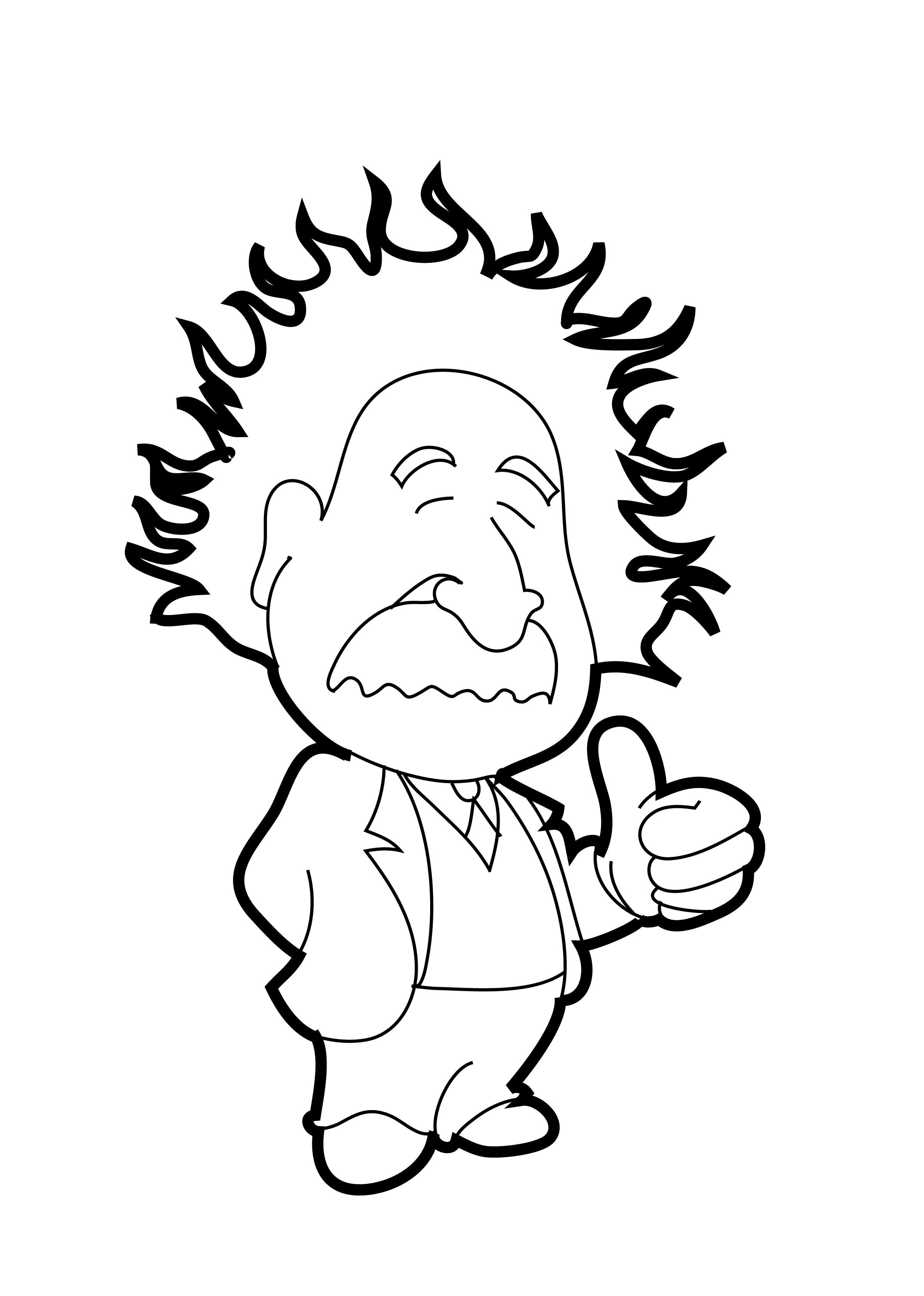 cartoon albert einstein coloring pages - photo #5