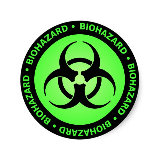 Green Biohazard Symbol Sticker | Zazzle