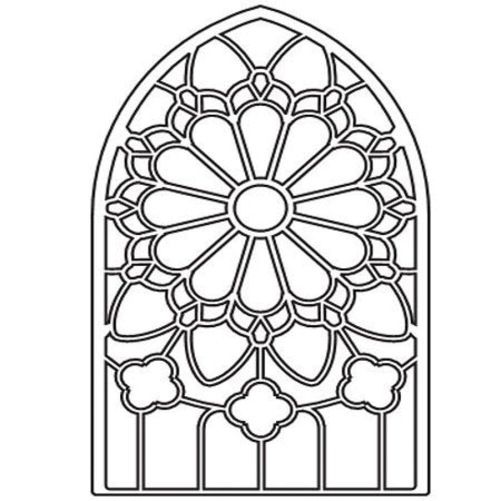 Cross Stained Glass Coloring Pages ClipArt Best