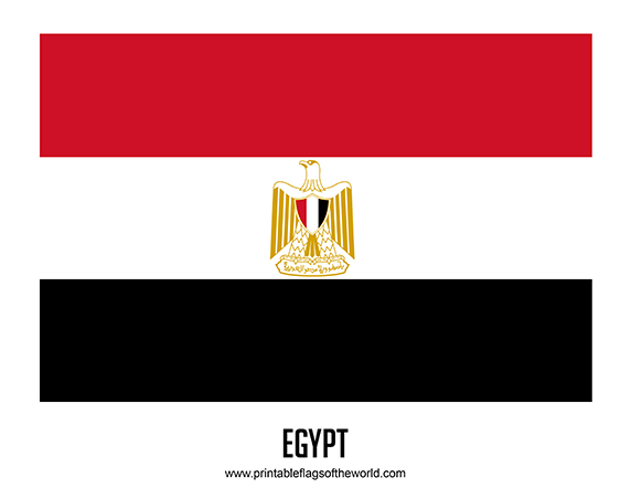 Free Printable Egypt Flag Download PDF | Printable Country Flags