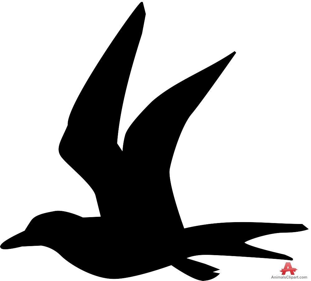 Bird Silhouette in Flight | Free Clipart Design Download
