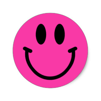 Pink Smiley Face Stickers | Zazzle