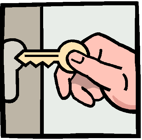 Key and lock clipart