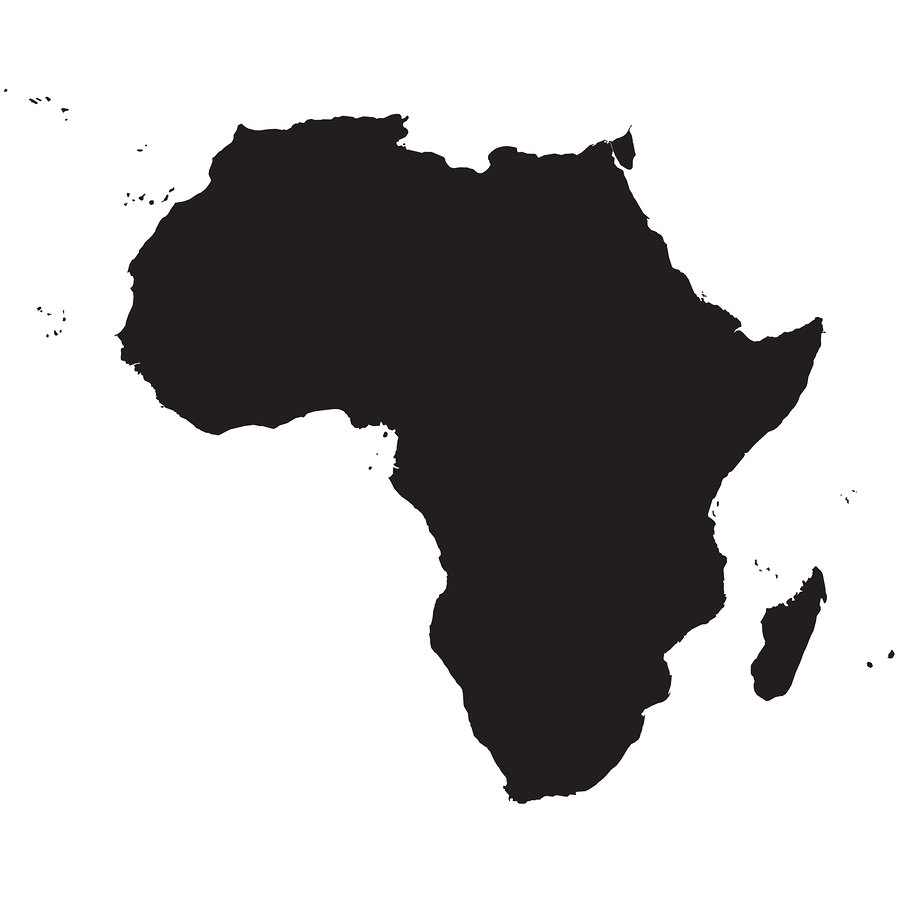 Map of africa clipart
