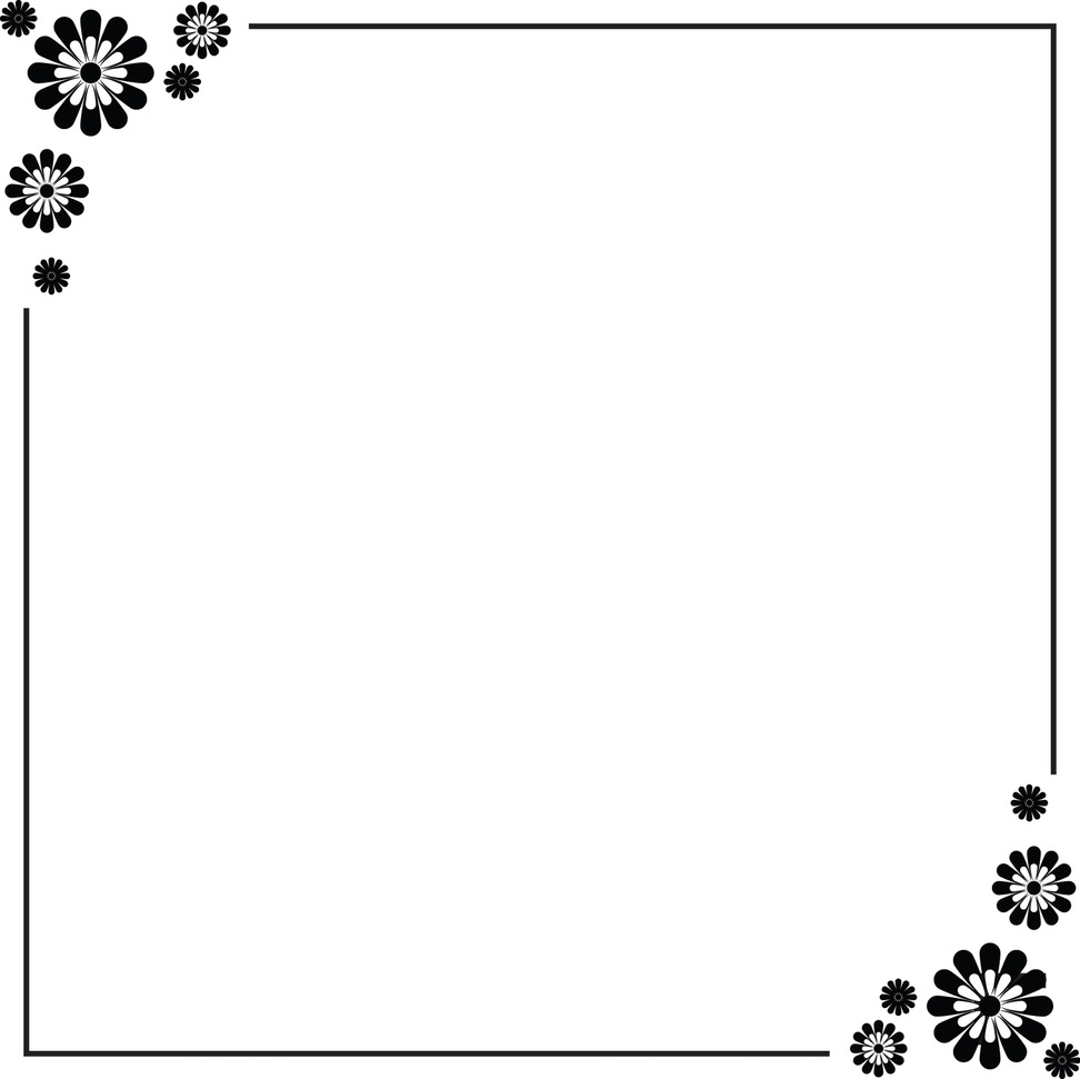 simple flower border designs for a4 paper