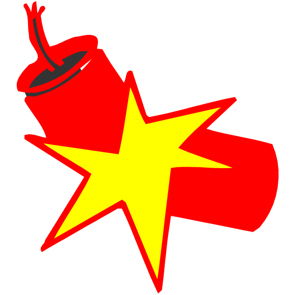 Exploding firecracker clipart