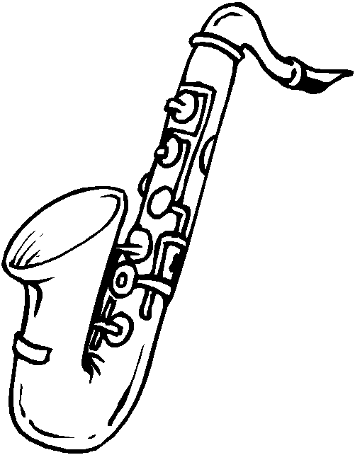 Cartoon alto saxophone clipart 2
