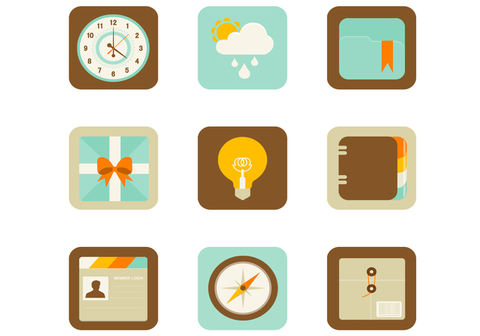 Flat Web and Mobile App Vector Icons - Download Free Vector Art ...