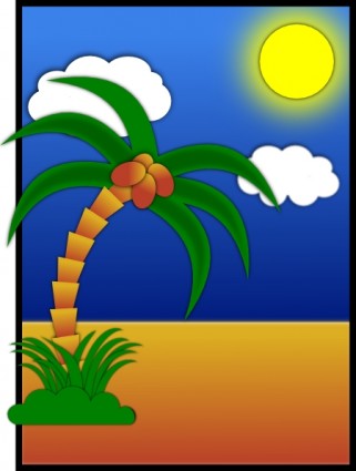 Cartoon palm tree vector clip art Free vector for free download ...
