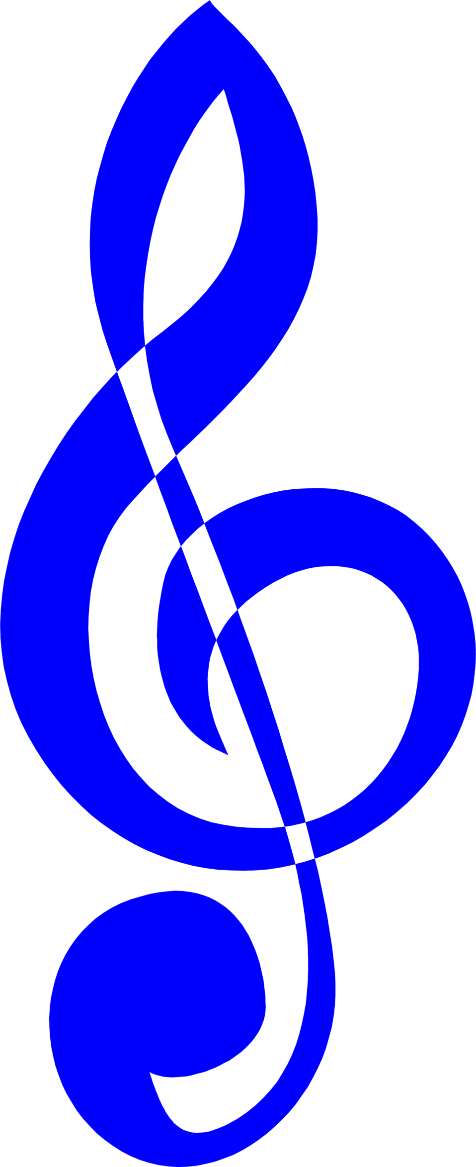 Trebel Clef | Free Stock Photo | Illustration of a blue treble ...