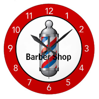 Barbershop Wall Clocks | Zazzle