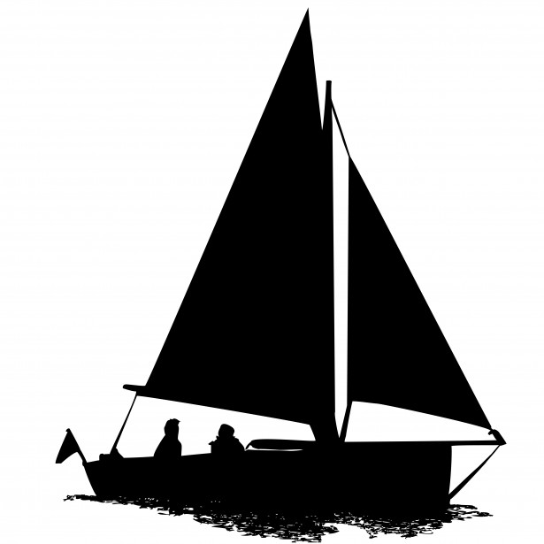 Sailboat silhouette clip art