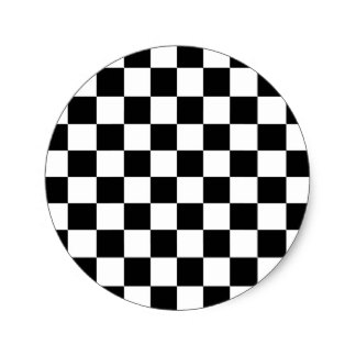 Checker Flag Pattern Stickers | Zazzle