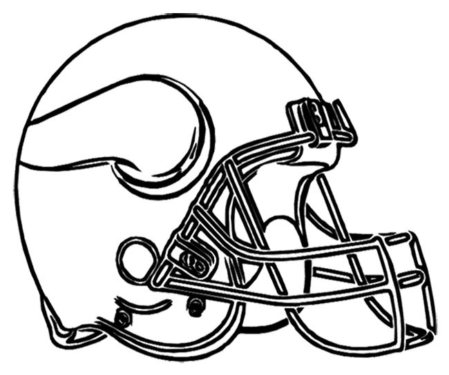Blank Football Helmet Coloring Page Page 1